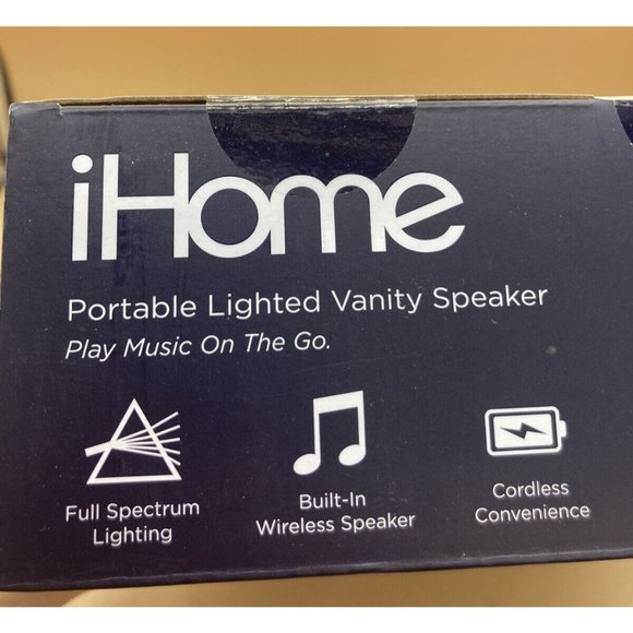 iHome Portable Vanity Mirror with Bluetooth Audio LED Lighting NEW - Picture 8 of 12